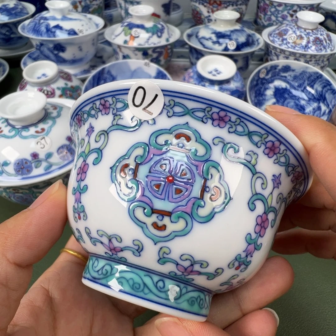 景德镇纯手工纯手绘茶具木木70