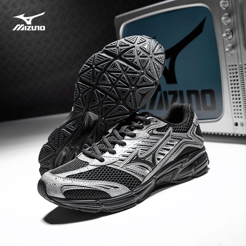 Mizuno/美津浓夏新款speed 2010经典复古03/黑色/暗银运动休闲鞋
