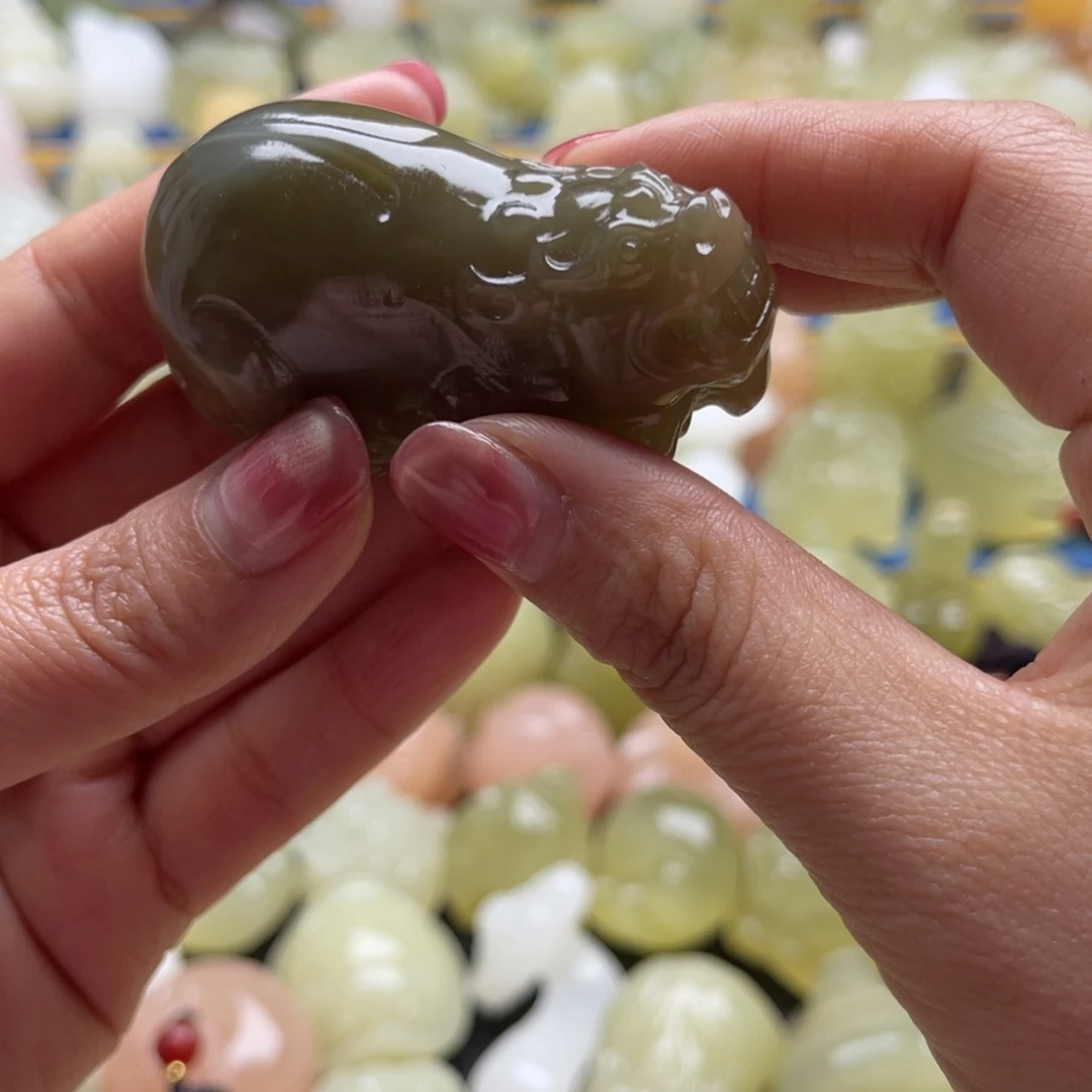 心***影天然雕刻桌面小摆件