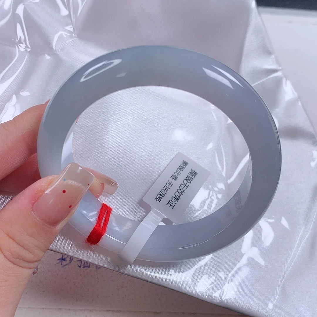未镶嵌手镯翡翠 正圈白月光