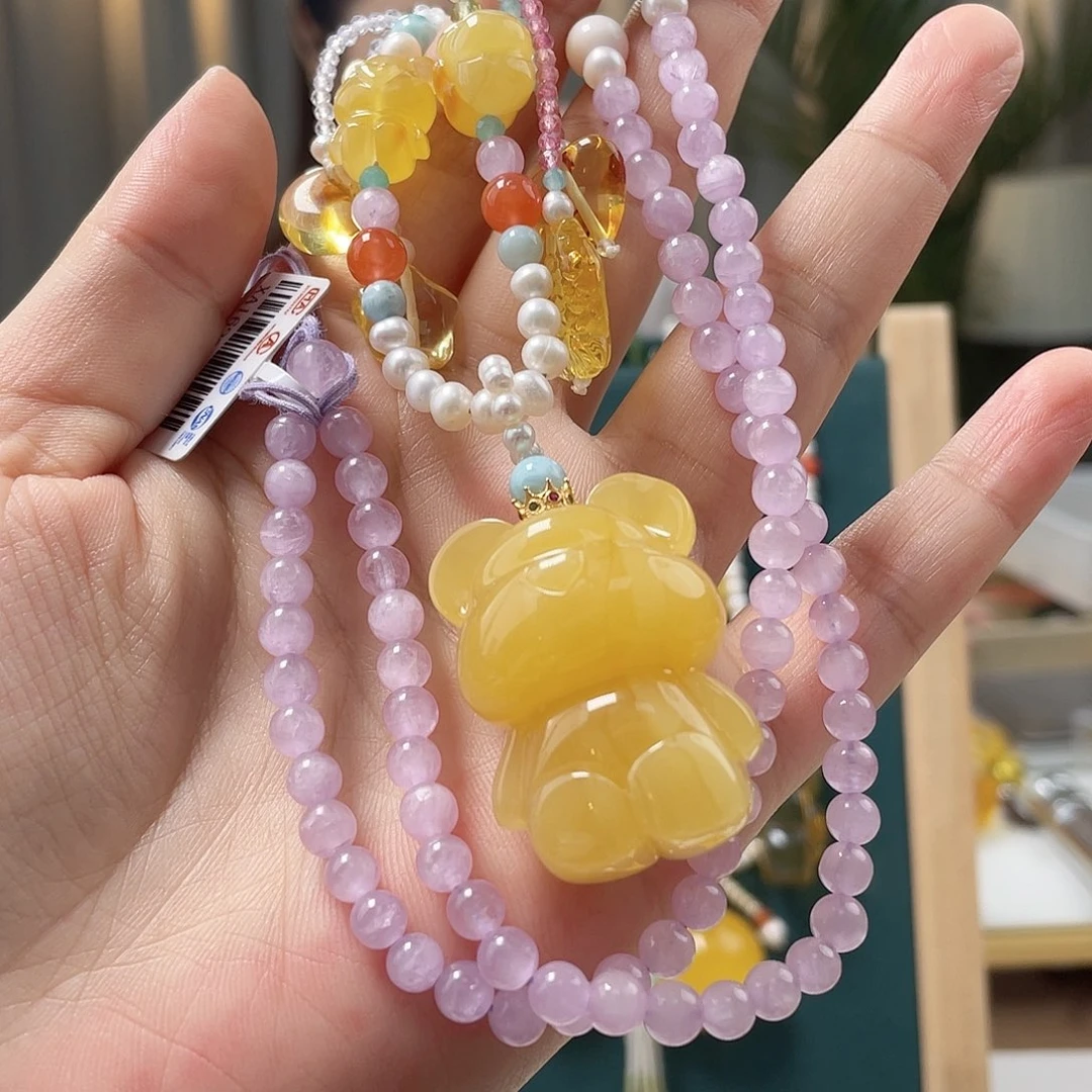 未镶嵌琥珀裸石蜜蜡吊坠