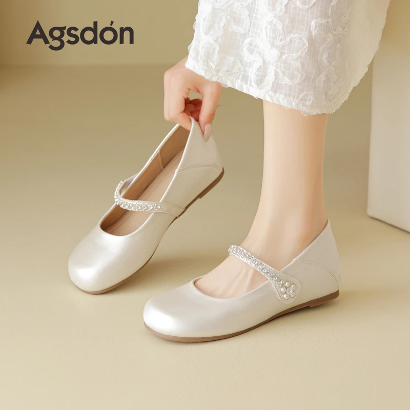 奥古狮登玛丽珍女鞋2025新款夏季一脚蹬休闲凉鞋配裙子不累脚单鞋