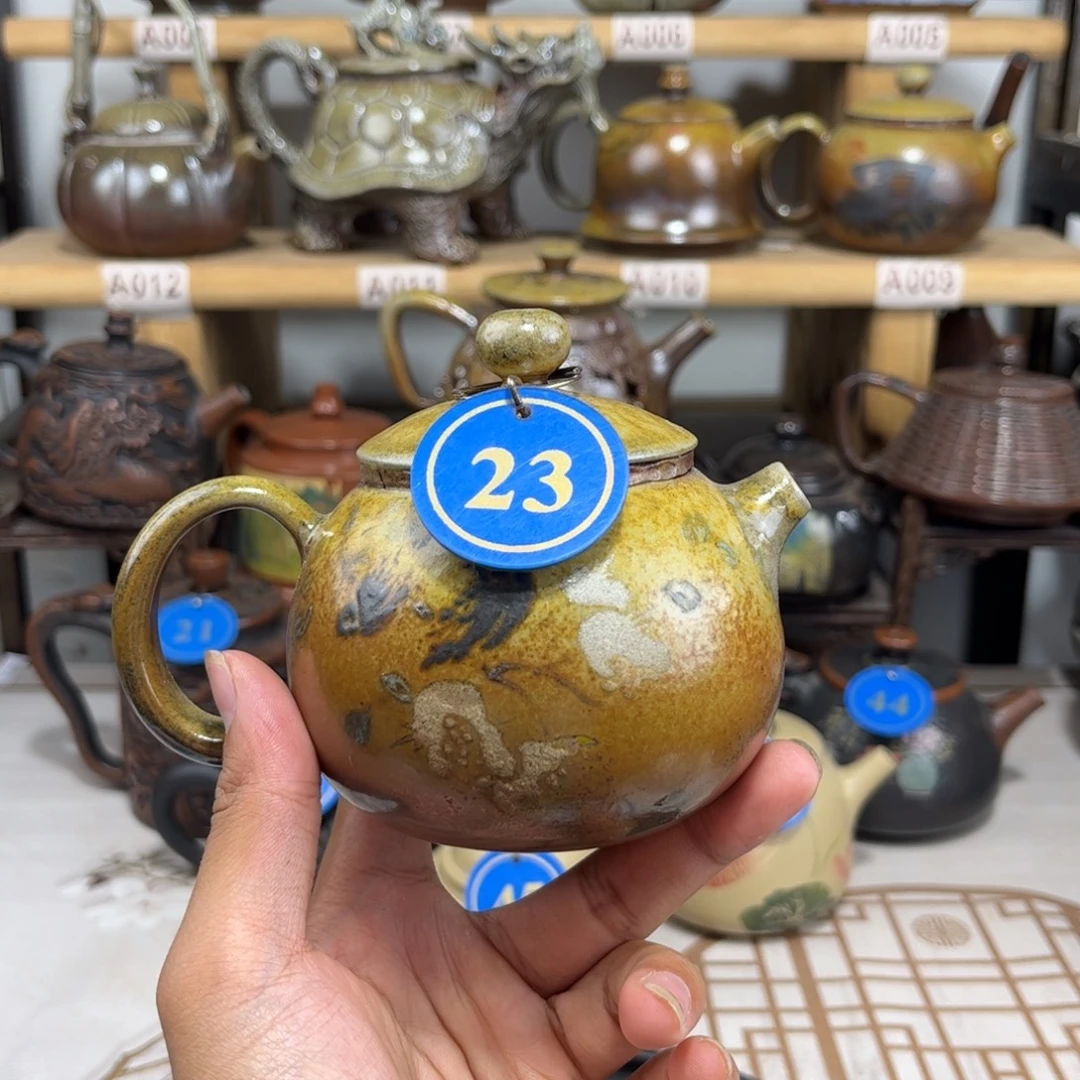 建水紫陶柴烧放漏福利款，纯裸坯柴烧