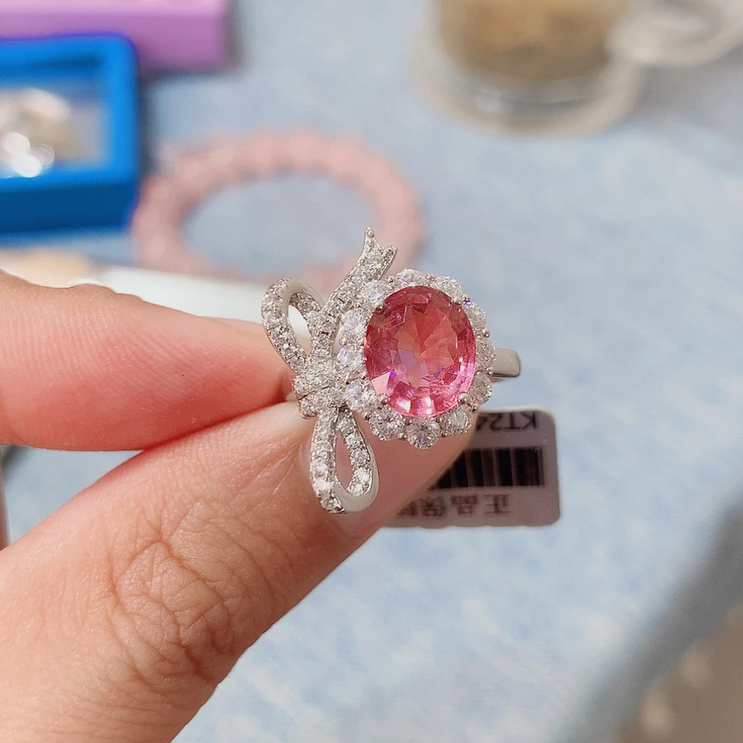 碧玺戒指戒指银S925镶嵌