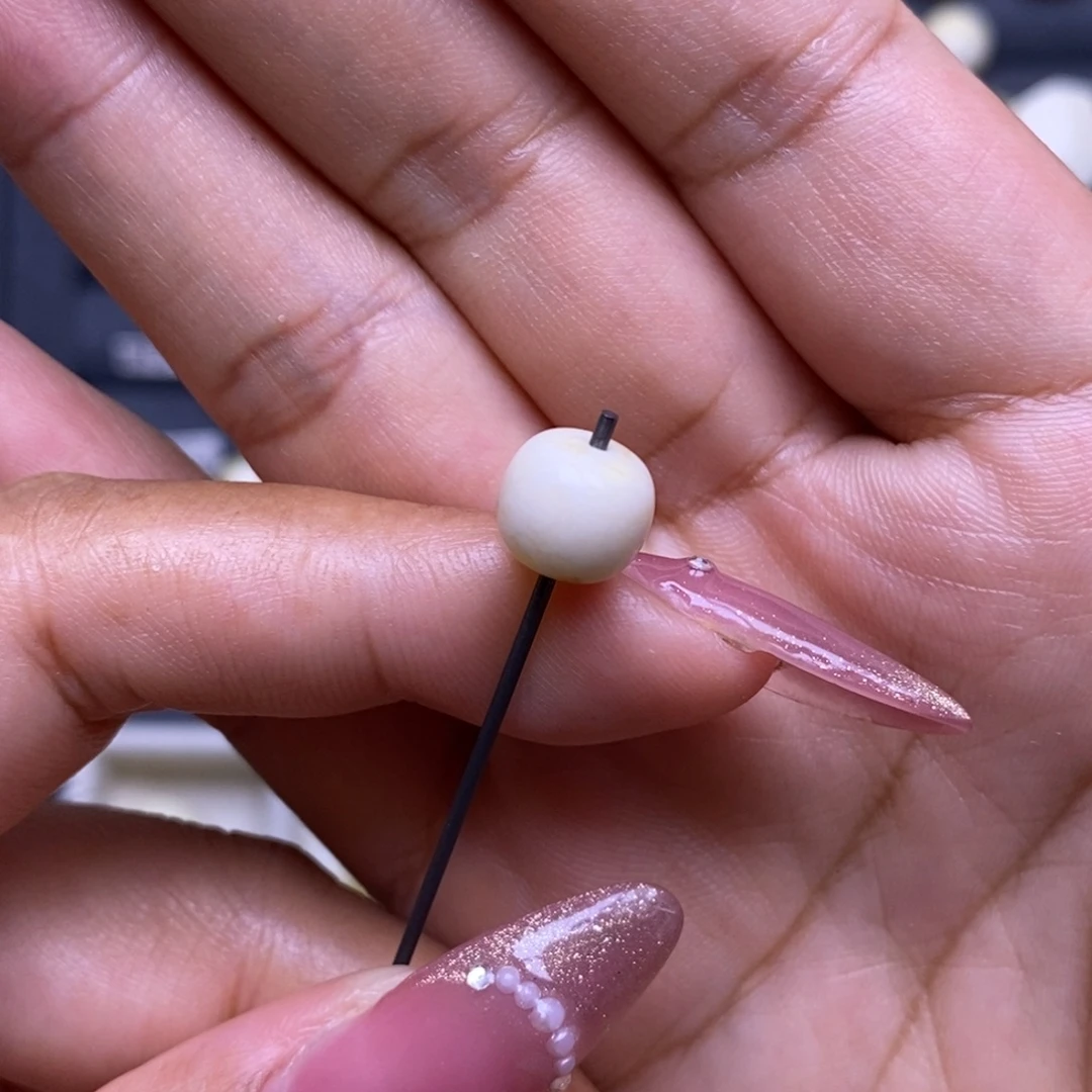 蜜蜡未镶嵌珠宝奇石浓白妖花老型9.*8mm