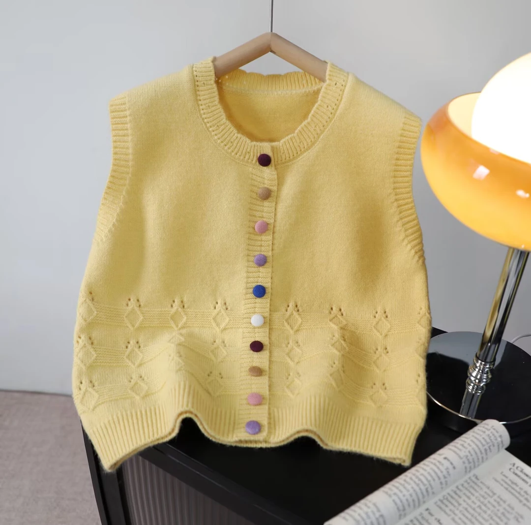 女童毛衣马甲2025儿童春秋款针织背心女大童春季休闲外穿韩范上衣