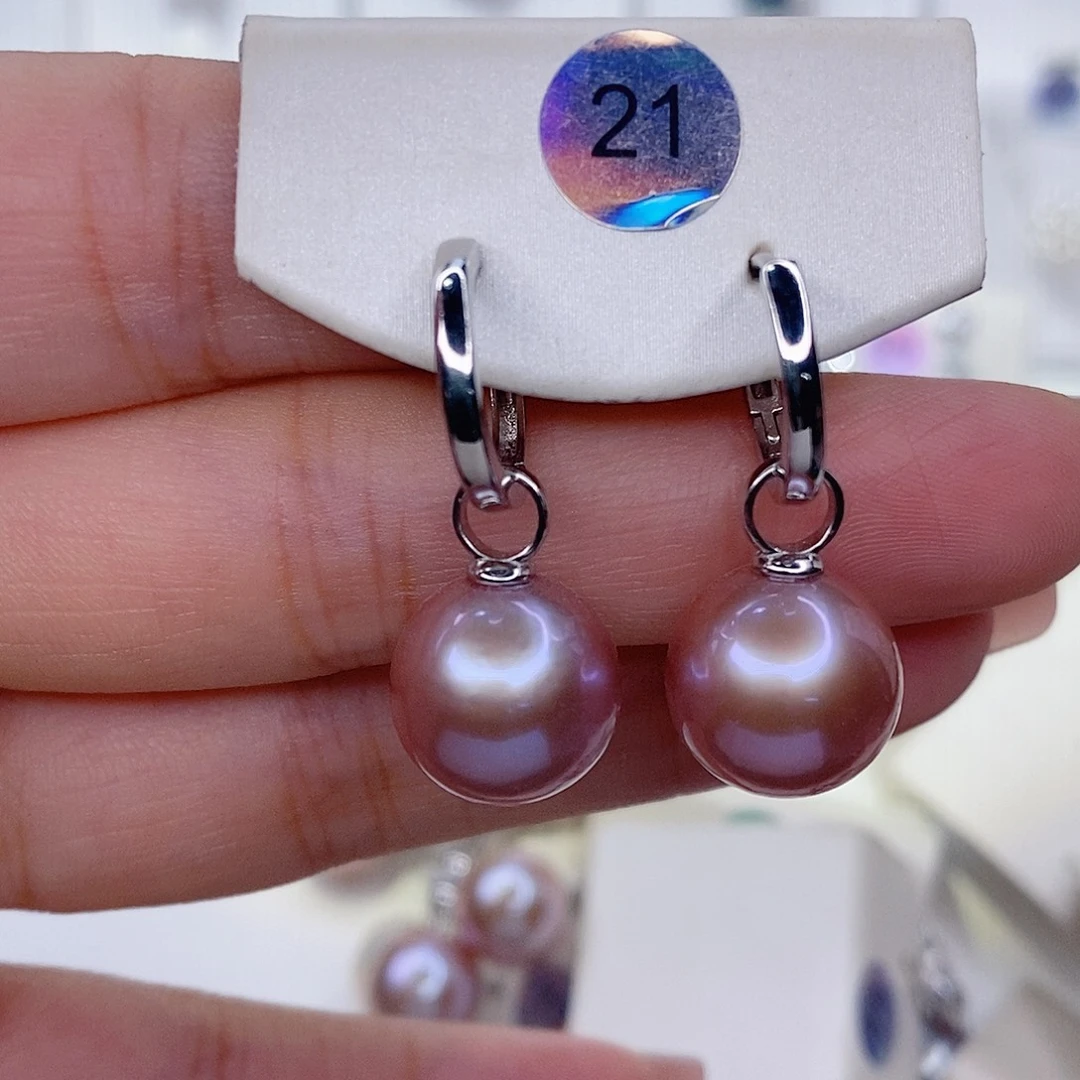 双***、耳饰淡水珍珠银S925镶嵌