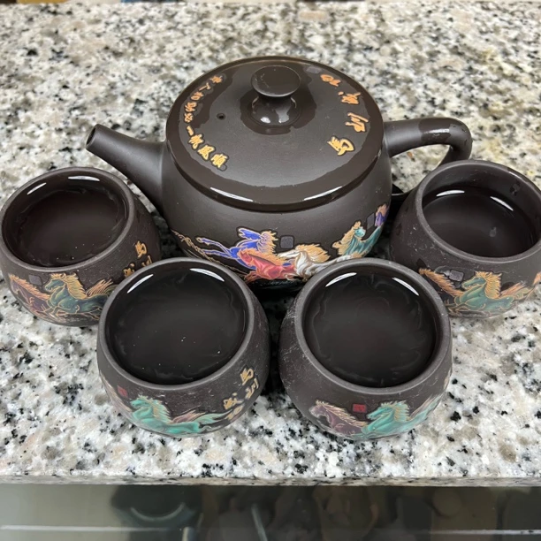 420毫升汉瓦八马凤鸣一壶四龙蛋杯五件套