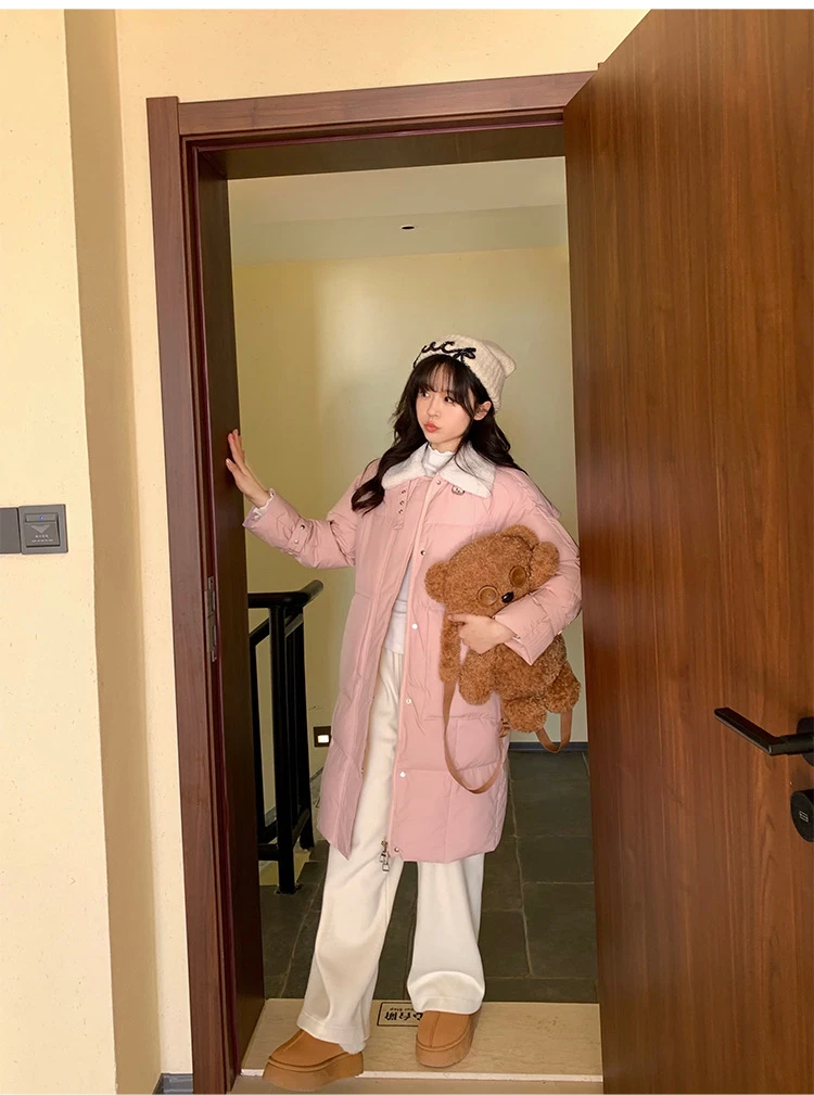 收官啦熙家小个子羽绒服女2024新款韩版长短款90白鸭绒外套冬装