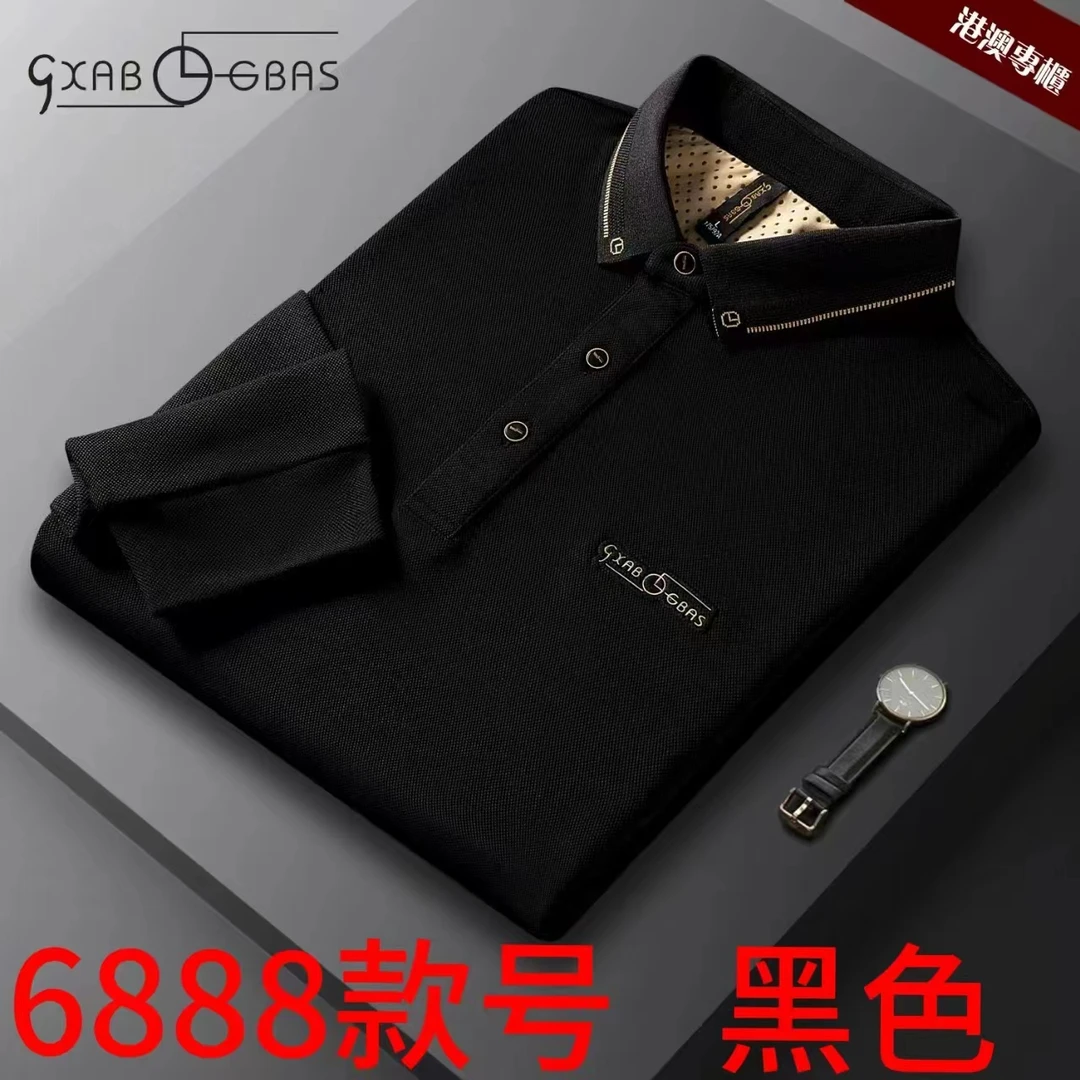 POLO衫高奢外贸原单休闲长袖时尚6888