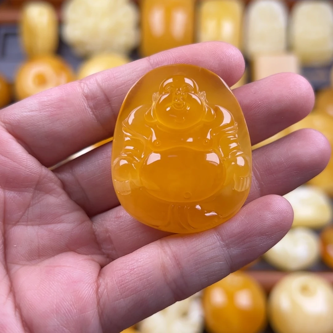 琥珀颈饰未镶嵌纯天然琥珀蜜蜡无优化