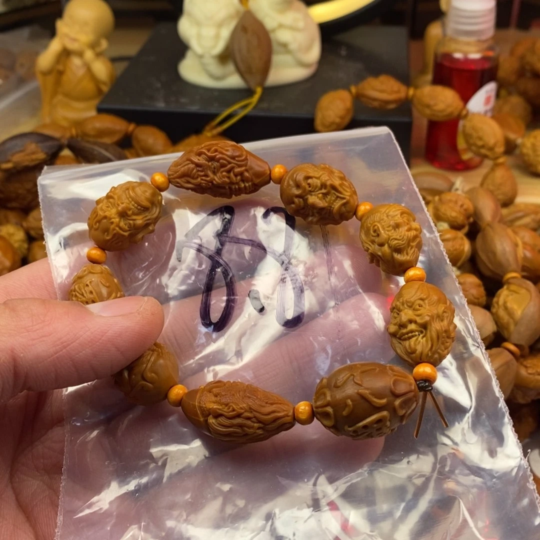 橄榄核手串/手链橄榄核雕刻工艺手串7