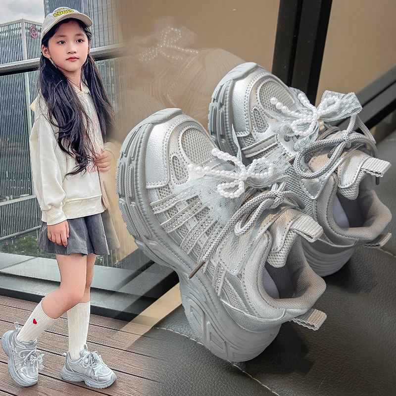 儿童运动鞋2025秋季新款韩版时尚软底防滑中大童休闲舒适老爹鞋