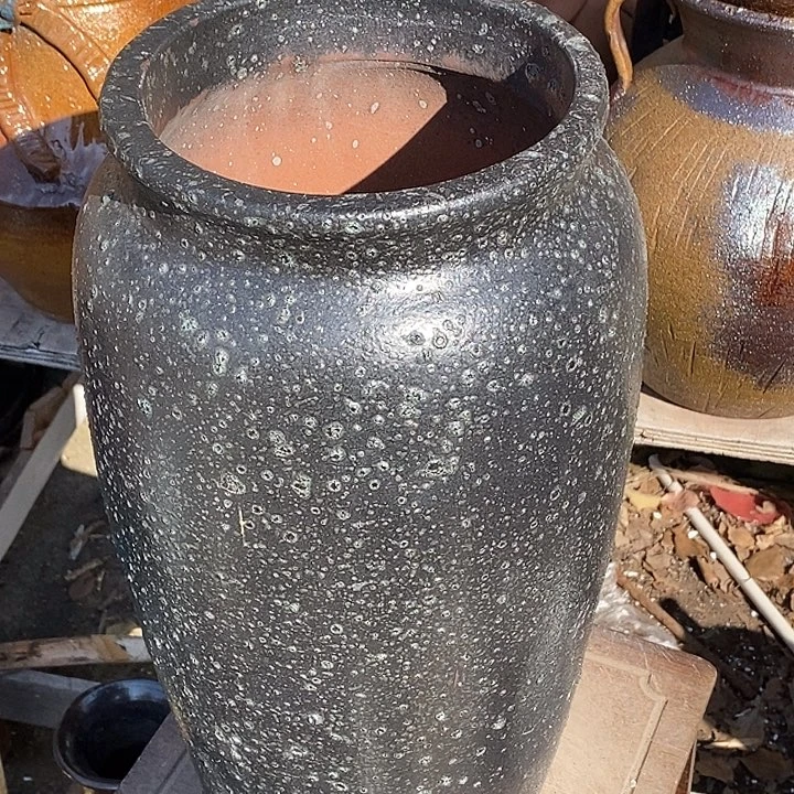 花盆紫砂口20高度46手工瑕疵