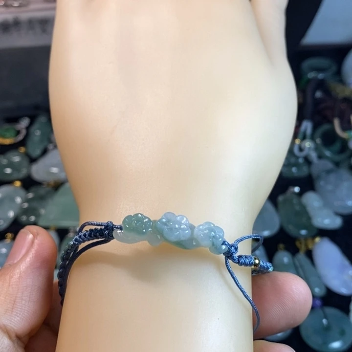 翡翠未镶嵌颈饰天然缅甸翡翠A货手牌