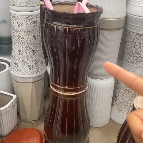 高腰焦糖色花边南瓜特大38*55