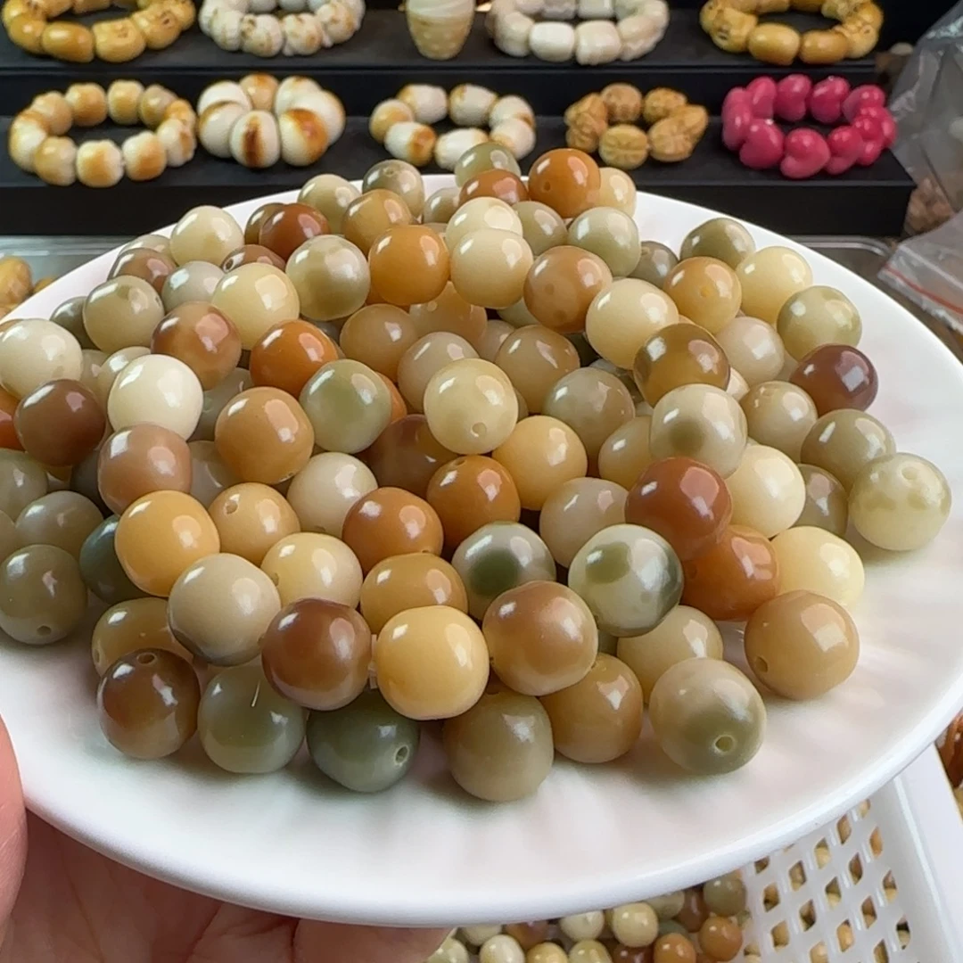 手串菩提根/象牙果卡11.5三花枣珠1000颗批发