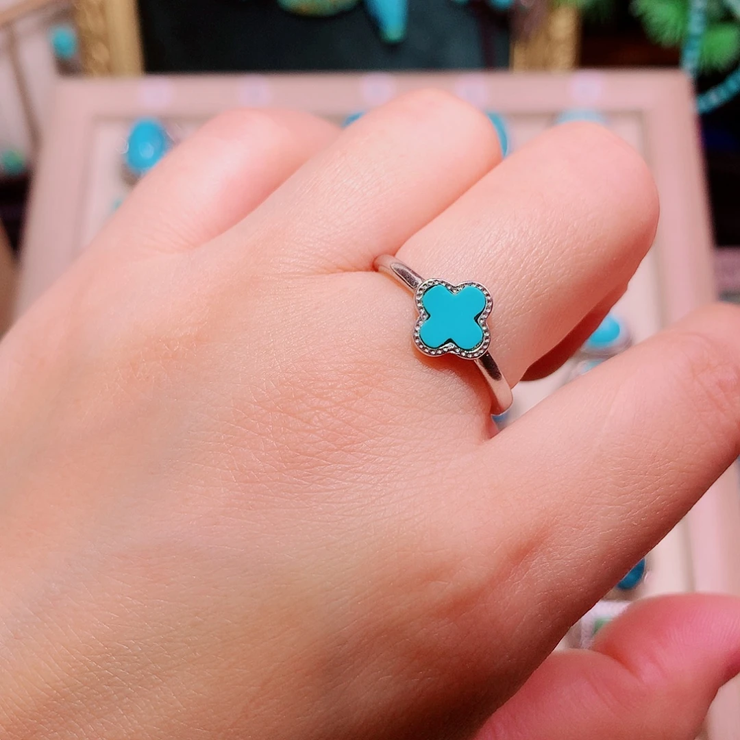 绿松石银S925镶嵌颈饰