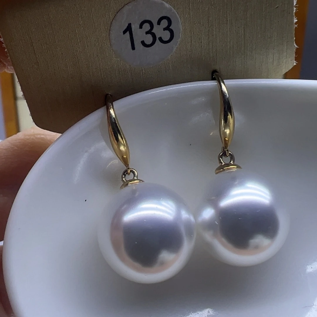 银S925镶嵌淡水珍珠耳饰