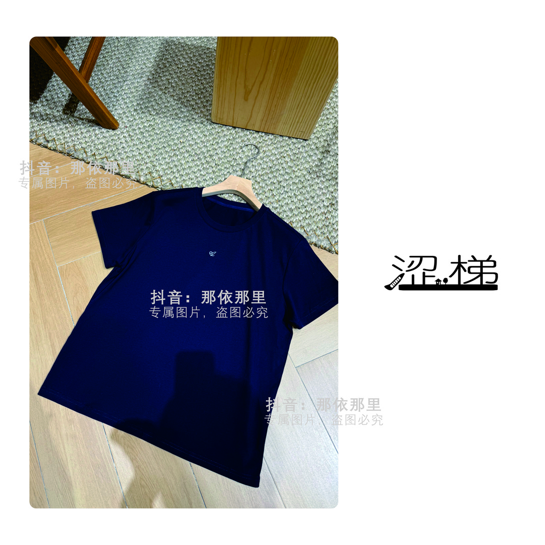 10169【女装-短袖T恤】纯色刺绣休闲短袖T恤女上衣