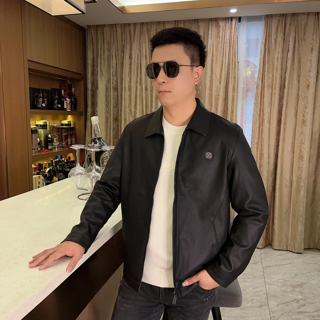 【加绒】！2024秋冬男士新款潮流外套轻奢欧货时尚休闲外套8909