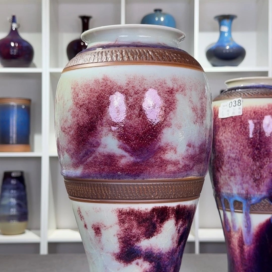 旺***摆件陶福利钧窑摆件纯手工