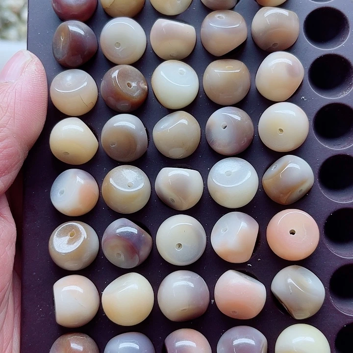 白玉菩提手串精品14紫罗兰蒜瓣50颗