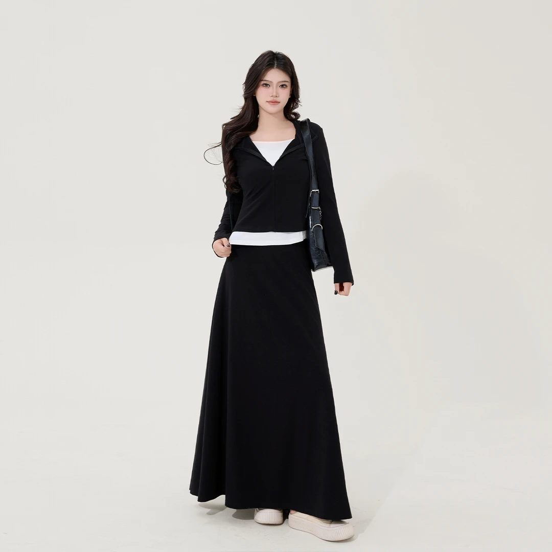 LX【曼哈顿轨迹】蛋妹观与大码女装胖mm显瘦春秋套装两件套DM30911