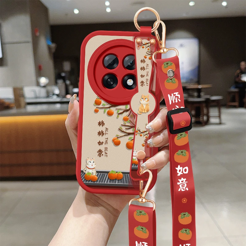 oppoa6pro手机壳A6GT斜挎腕带挂绳5G防摔全包保护套适用柿柿如意