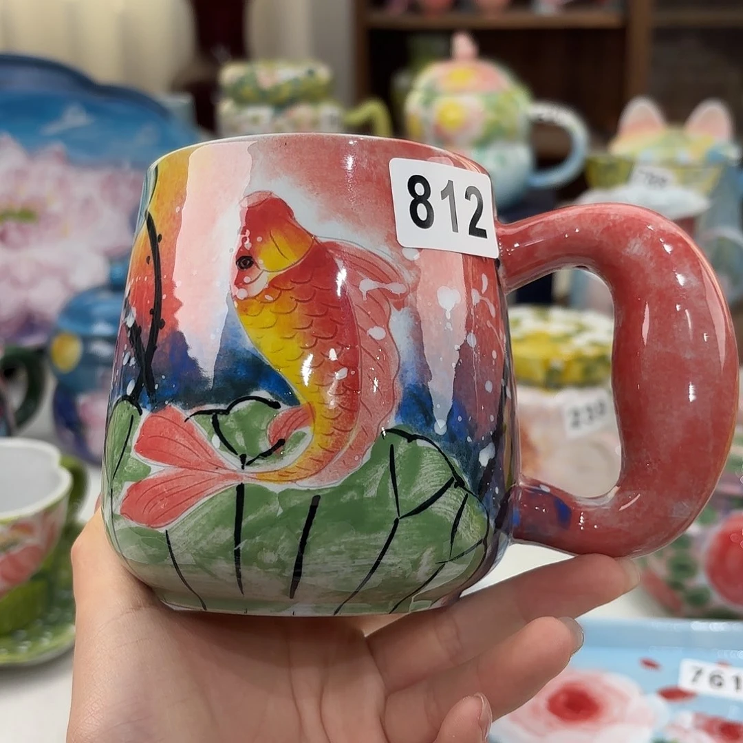 景德镇手绘高温釉下彩陶瓷茶具