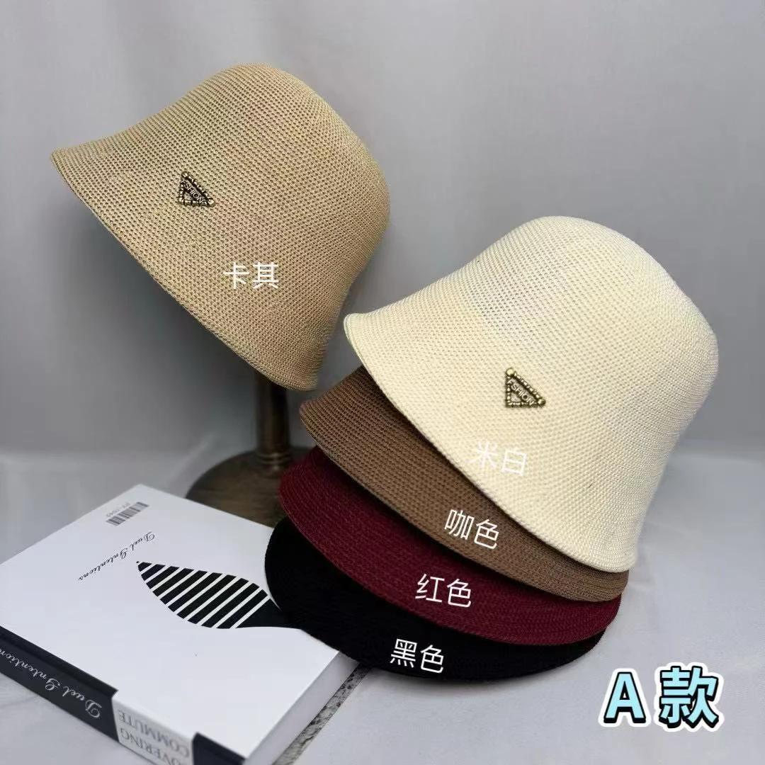 帽子女春夏季百搭素颜水桶帽韩版显脸小针织渔夫帽可折叠盆帽
