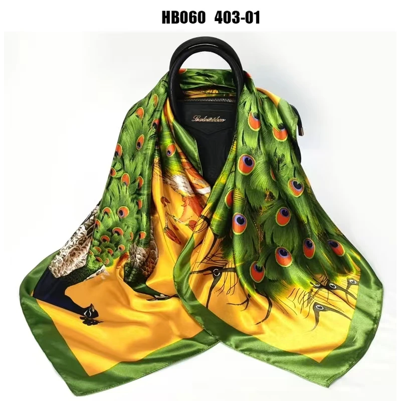 【灵眸幻羽】C162春秋经典时尚优雅方巾百搭气质护颈薄款丝巾