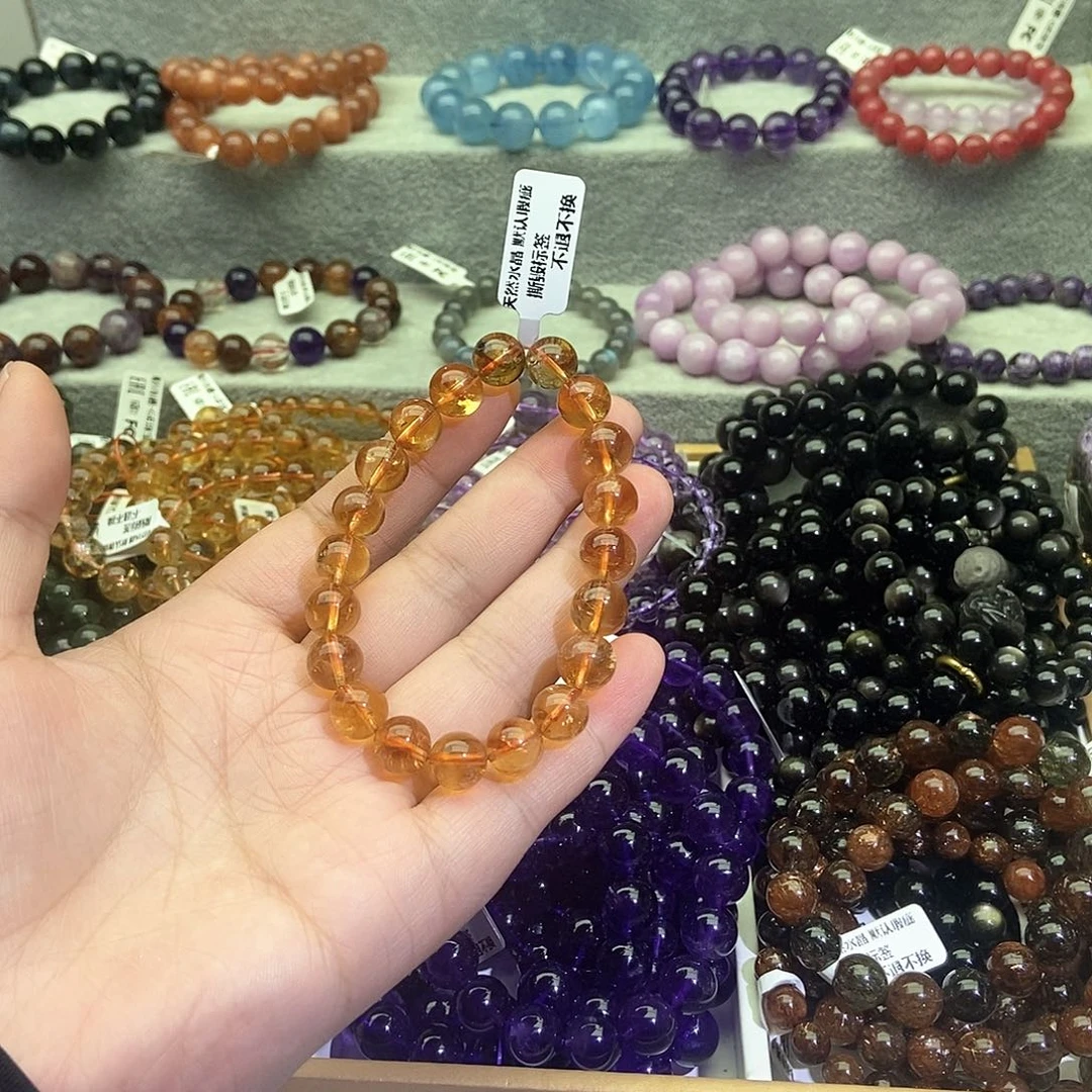 水晶手链未镶嵌暴力黄水晶9.9