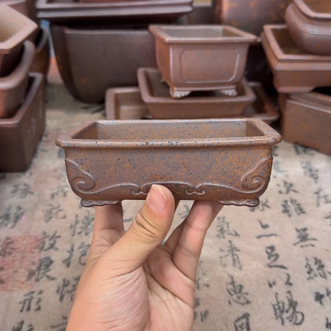 紫砂花盆32号宜兴紫砂正品12.5x8.5x3.5