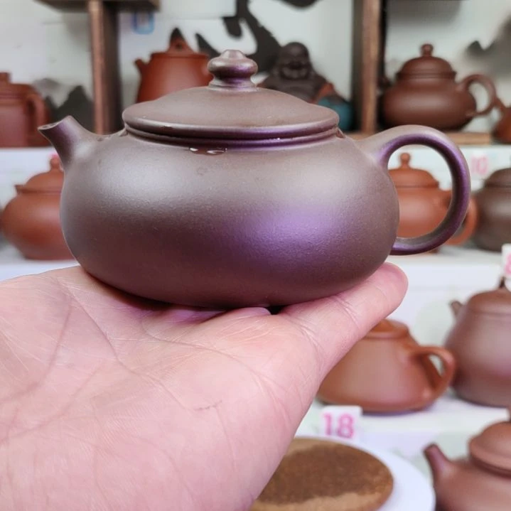 紫砂茶壶一*寒江紫泥160CC左右