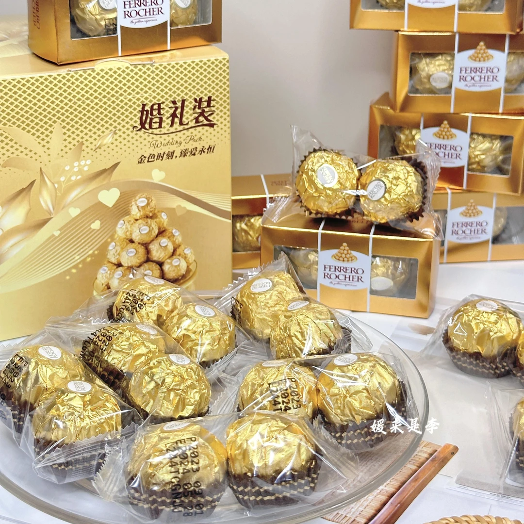 费列罗 榛果威化巧克力制品婚礼装96粒结婚喜糖果2粒装伴手礼散装