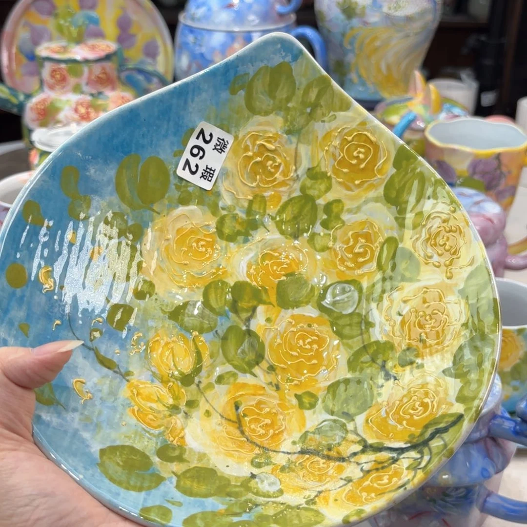 景德镇手绘高温釉下彩陶瓷茶具