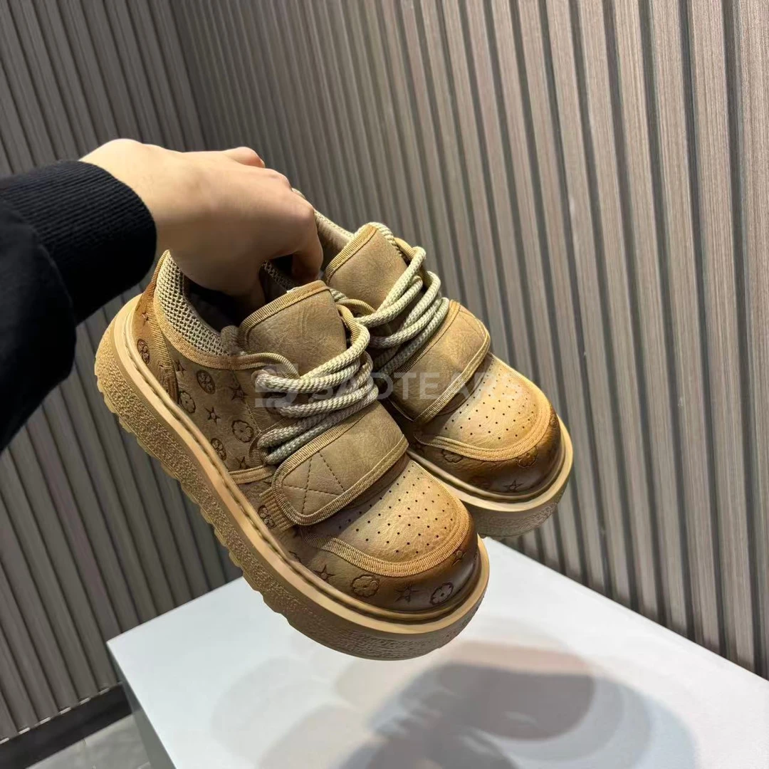 SADTEARS男鞋 26FW “老花系列’ 轻奢欧美风板鞋 软底舒适休闲鞋男