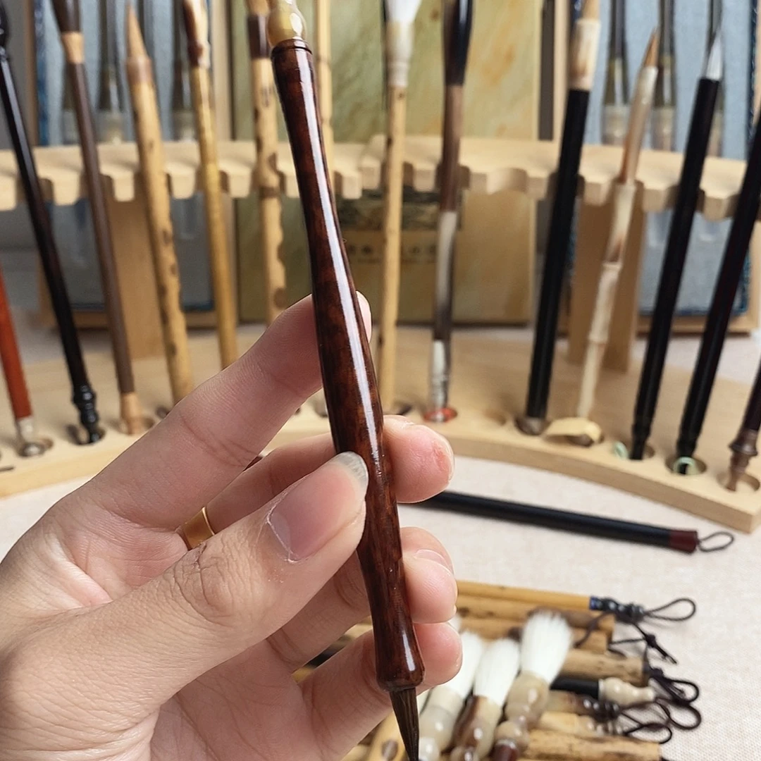 蛇纹木黑尖紫毫笔顶羊角