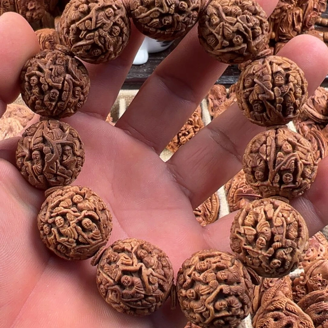 桃核手串桃核雕刻大细密工