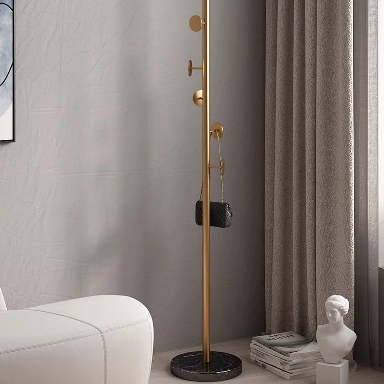 轻奢北欧轻奢衣架烤漆喷漆落地衣帽架家用架子收纳包架立式晾衣架