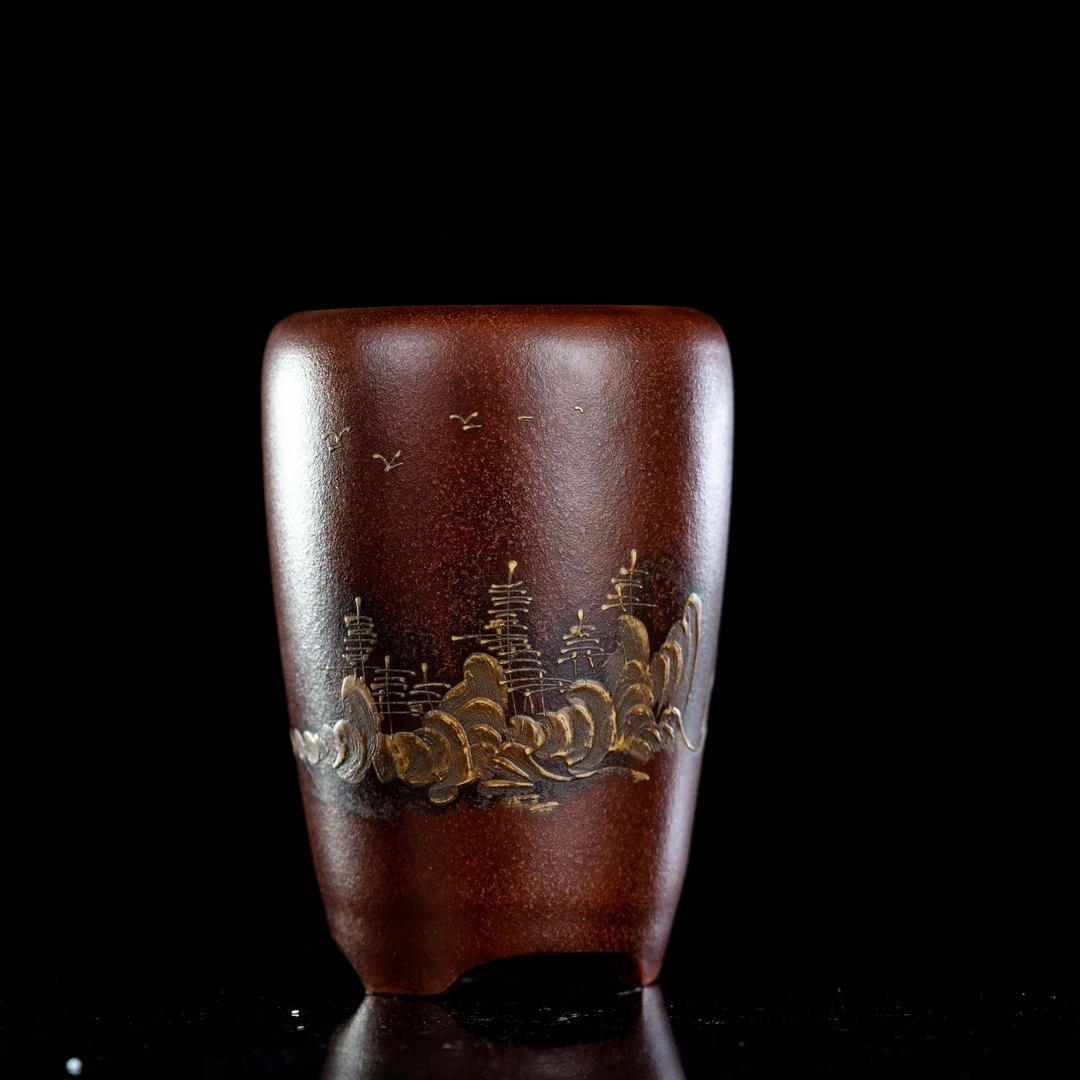 阿木会客厅专属古红泥紫砂高端花盆高18宽6