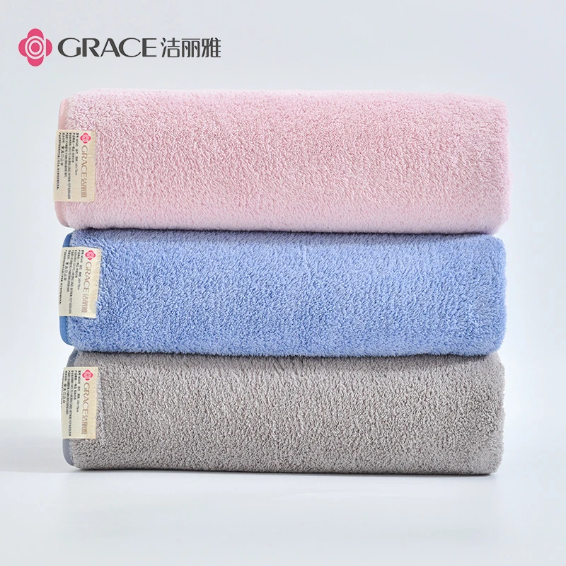 洁丽雅浴巾女比纯棉吸水速干加厚珊瑚绒男裹巾情侣款裹巾大毛巾冬