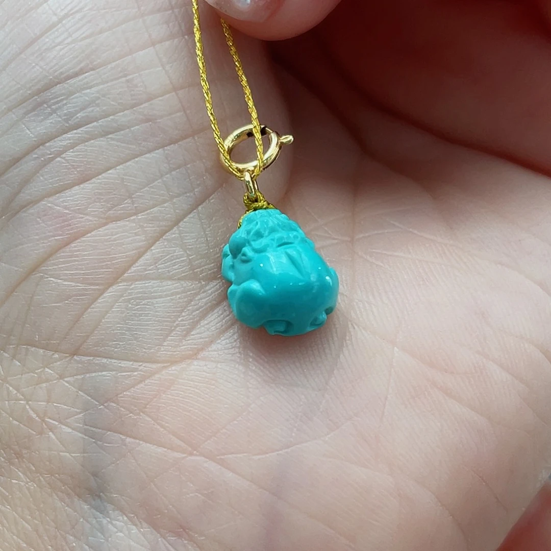 绿松石颈饰18K金镶嵌