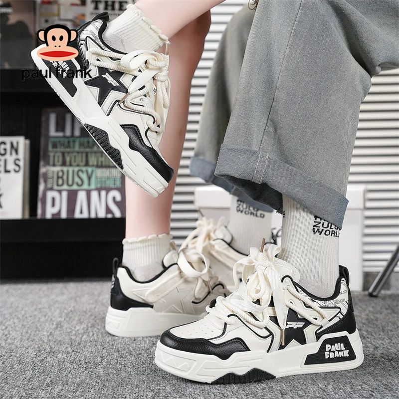 大嘴猴男鞋2025春季新款厚底运动板鞋情侣百搭男士运动鞋休闲板鞋