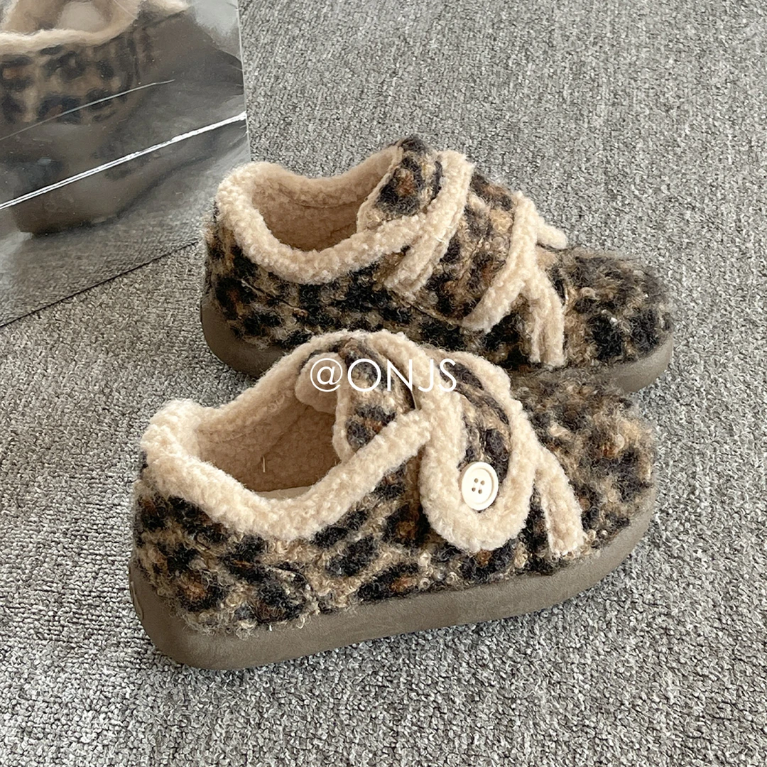 加绒保暖厚底雪地靴女款爆款2025新款二棉鞋冬季外穿魔术贴小白鞋