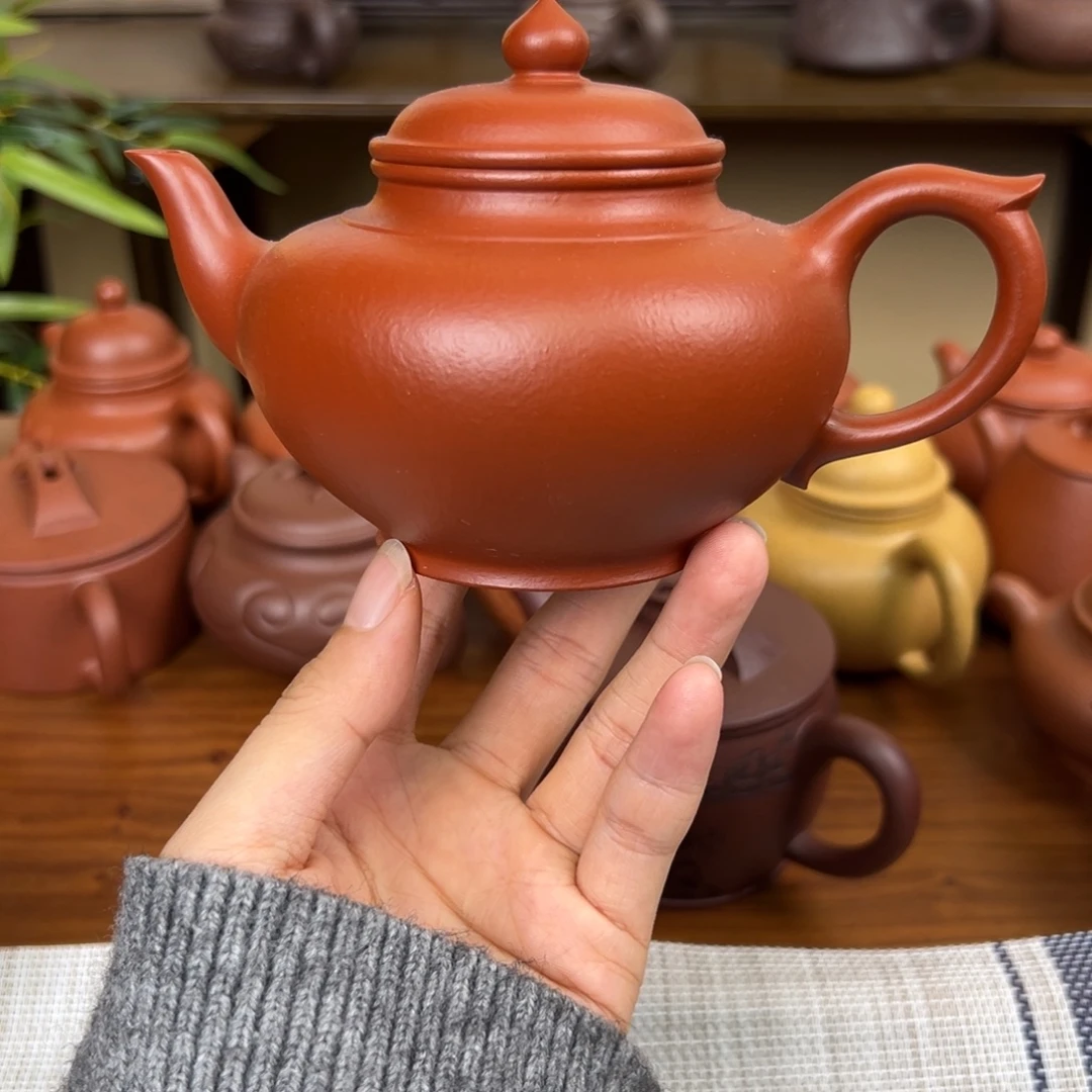 紫砂茶壶紫砂壶笑樱朱泥270cc全手