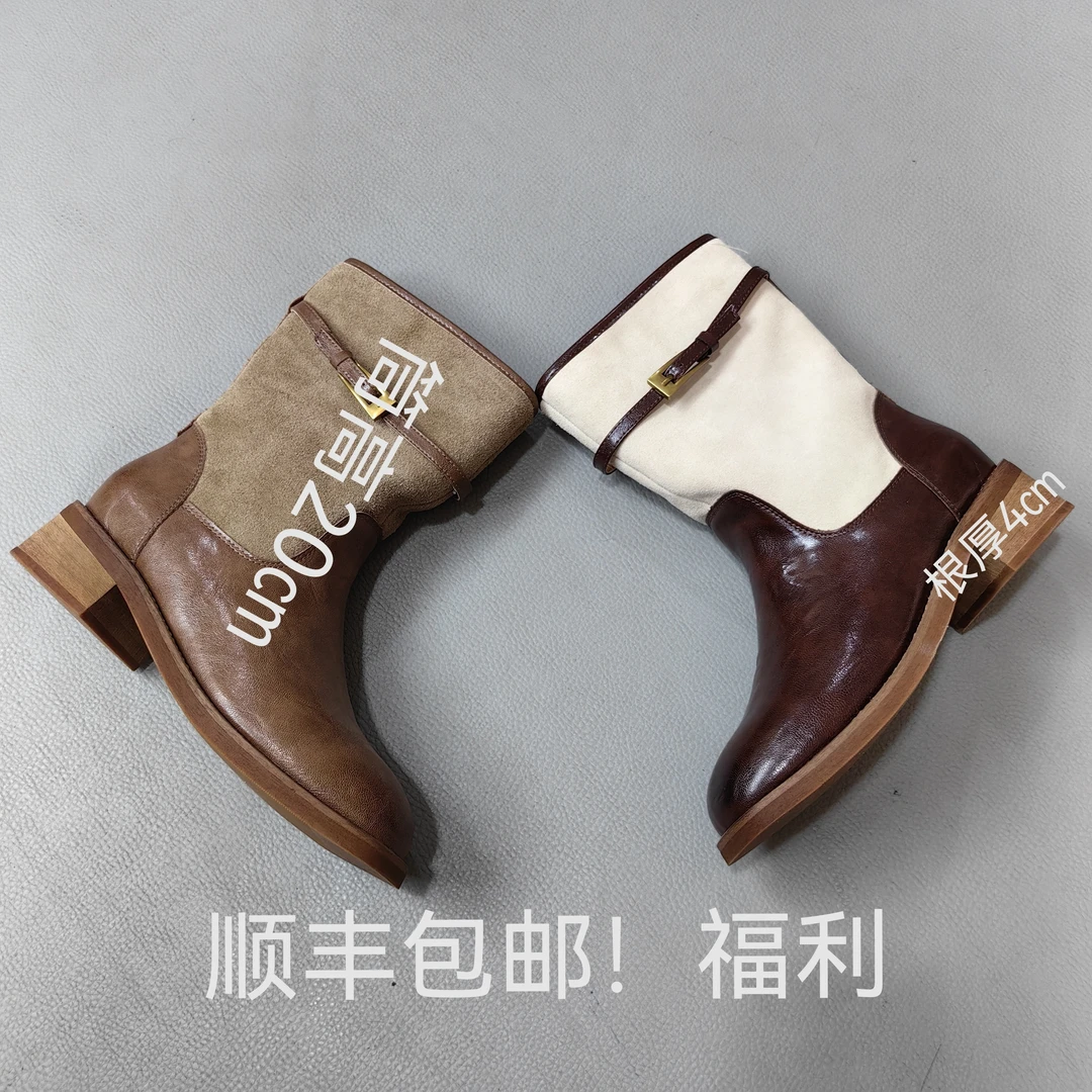 618重大福利 外贸出口 女士中筒欧美复古范儿女靴福利