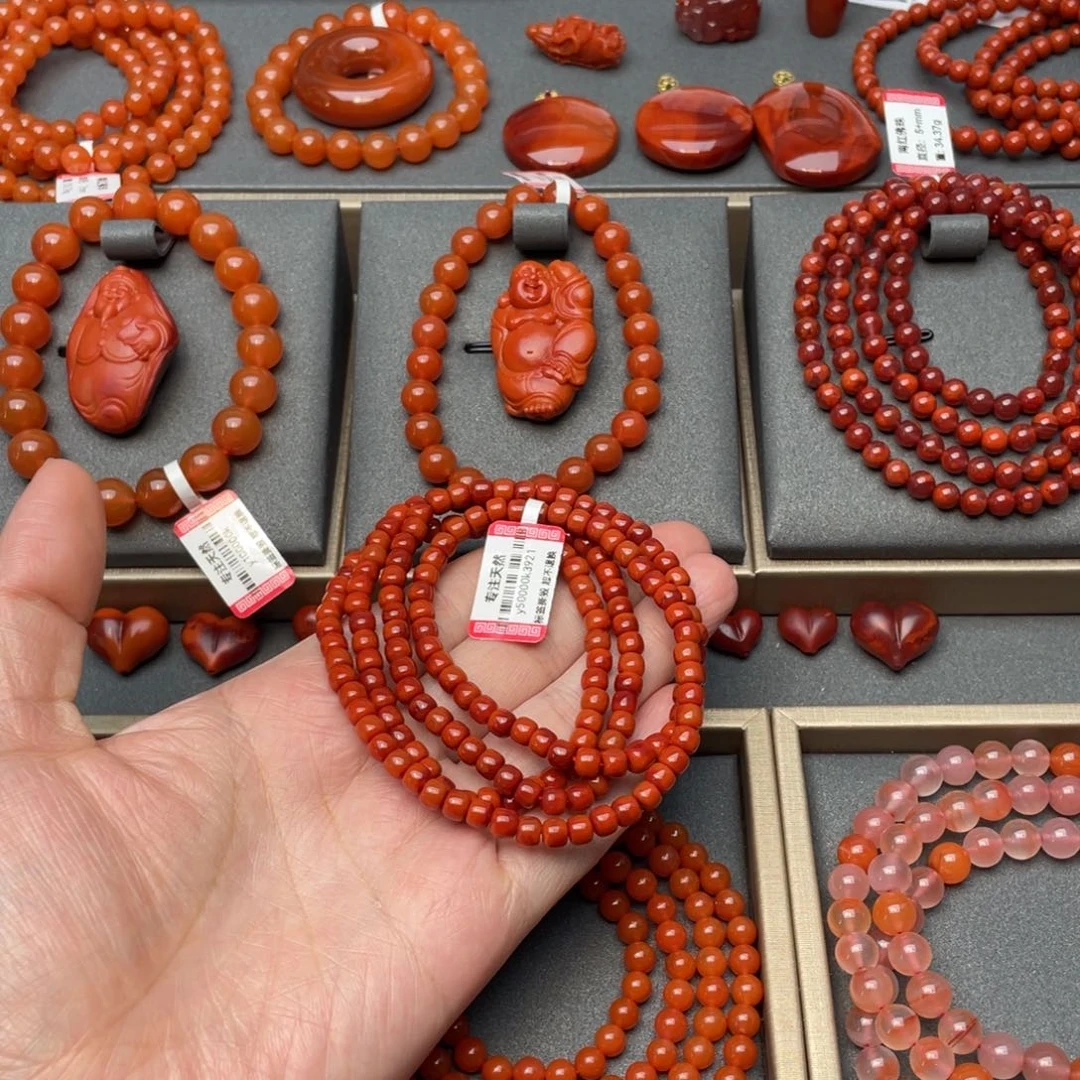 手链未镶嵌南红玛瑙原矿天然南红