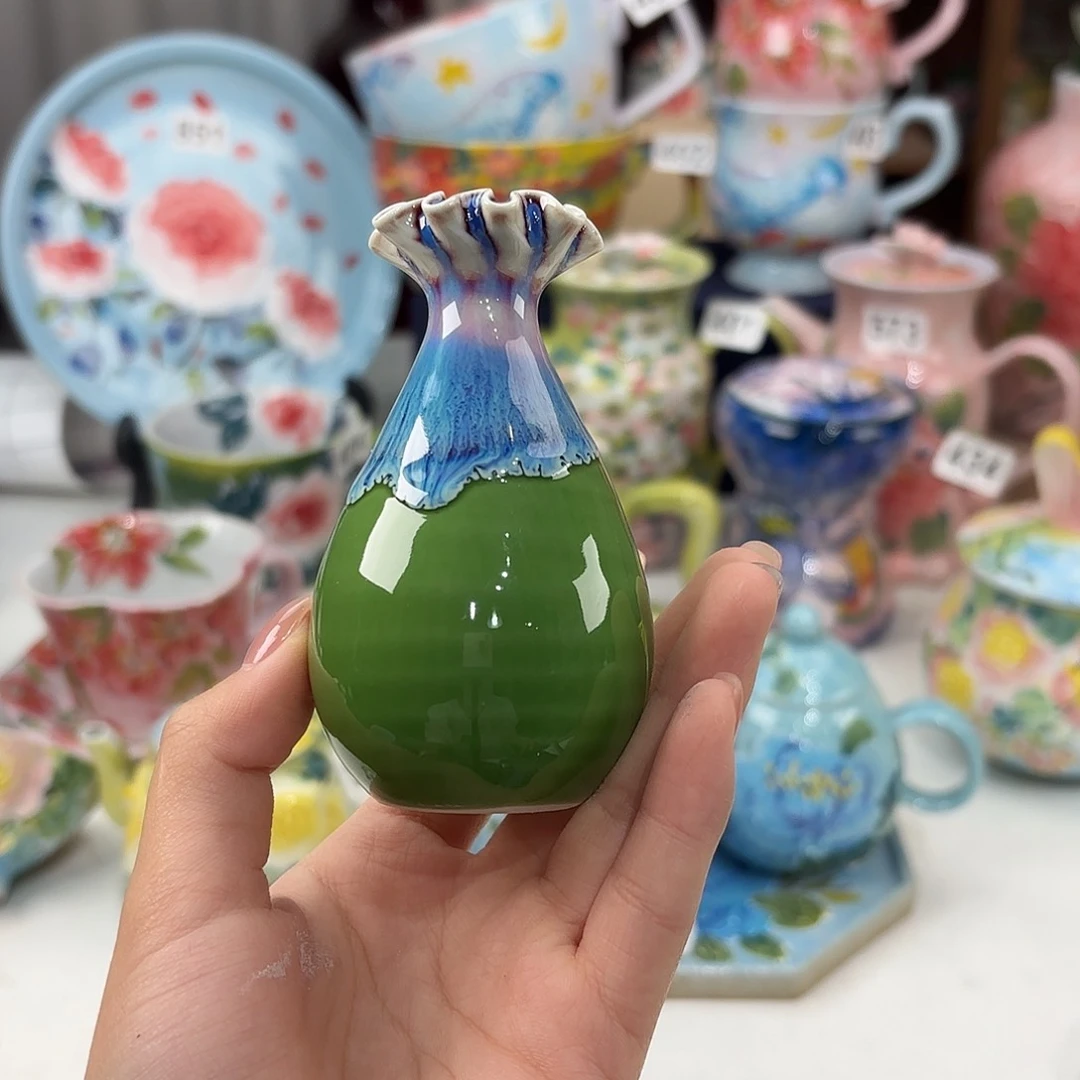 景德镇手绘高温釉下彩陶瓷茶具